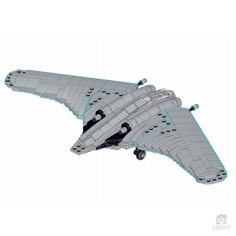 MOC - 55320 Horten Ho 229 Jagdflugzeug - LesDiy - Klemmbausteine