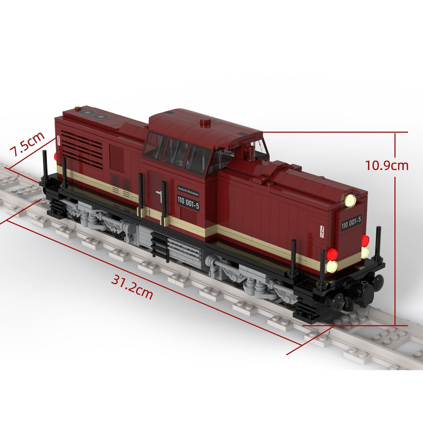 MOC - 56807 BR110 Zug Klemmbausteine - LesDiy - Klemmbausteine