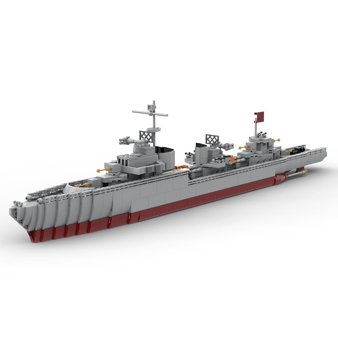 MOC - 57481 1/200 German Z43 Large Destroyer Klemmbausteine - LesDiy - Klemmbausteine