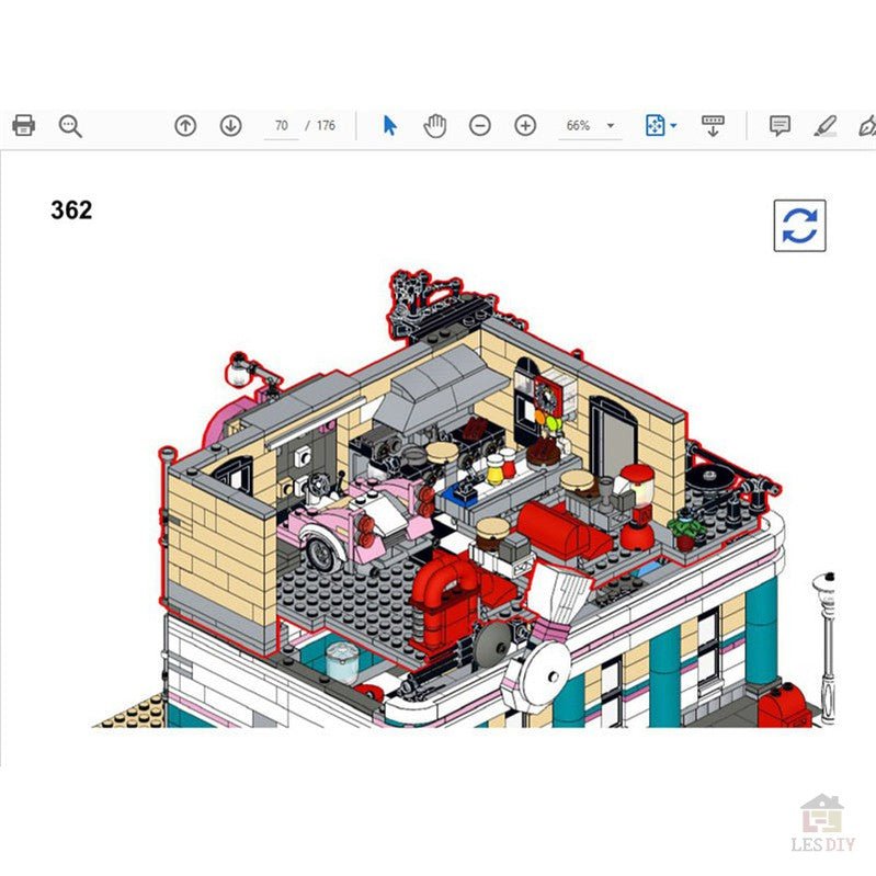 MOC - 58435 Jim's Bowling Alley & Diner Klemmbausteine - LesDiy - Klemmbausteine