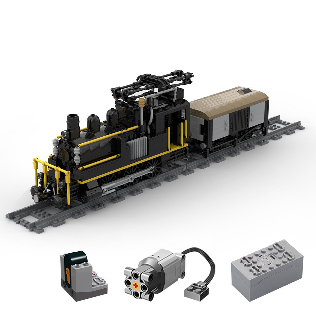 MOC - 58561 Swiss Electrified Steam Locomotive Klemmbausteine - LesDiy - Klemmbausteine