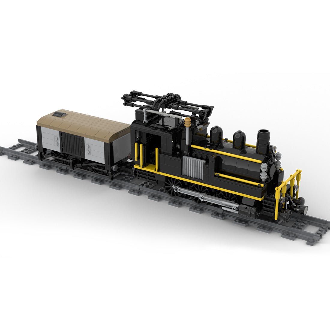 MOC - 58561 Swiss Electrified Steam Locomotive Klemmbausteine - LesDiy - Klemmbausteine