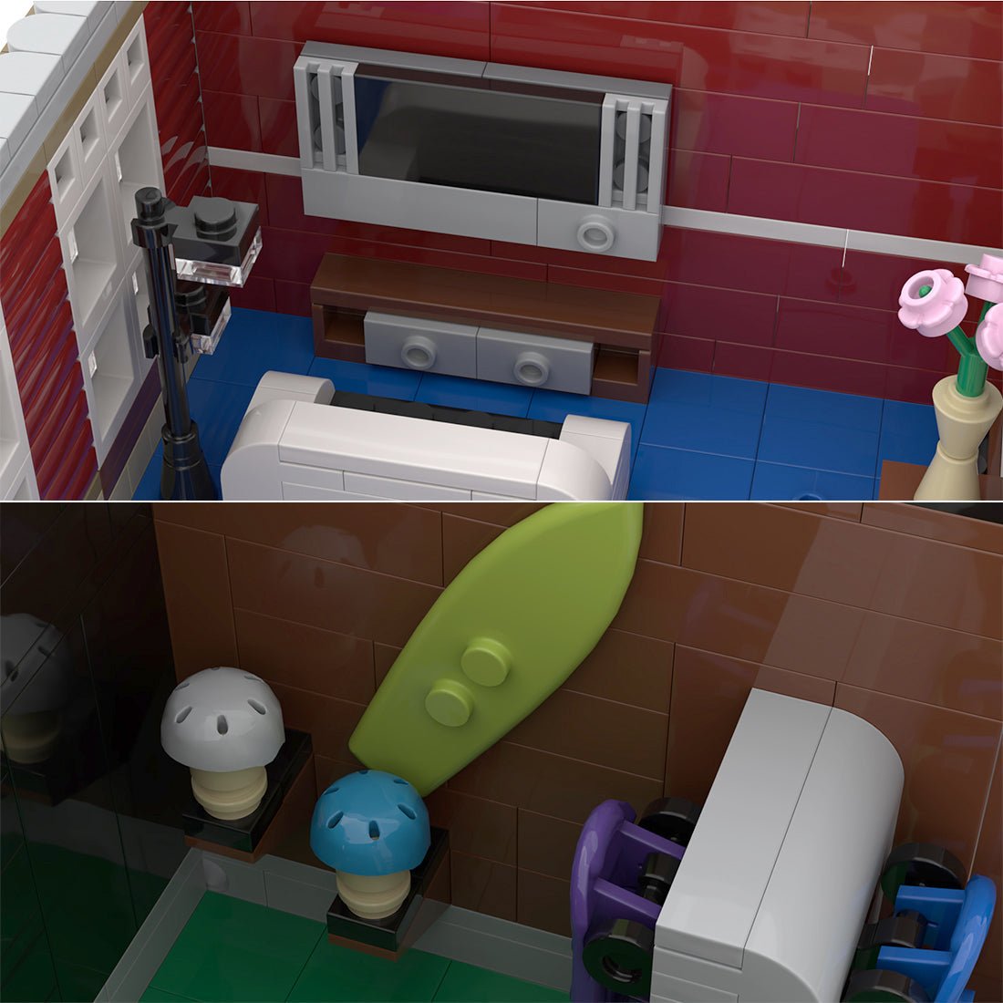 MOC - 59501 Modulares Gebäude – Sportartikelgeschäft Bausteine - Set Spielzeug - LesDiy - Klemmbausteine