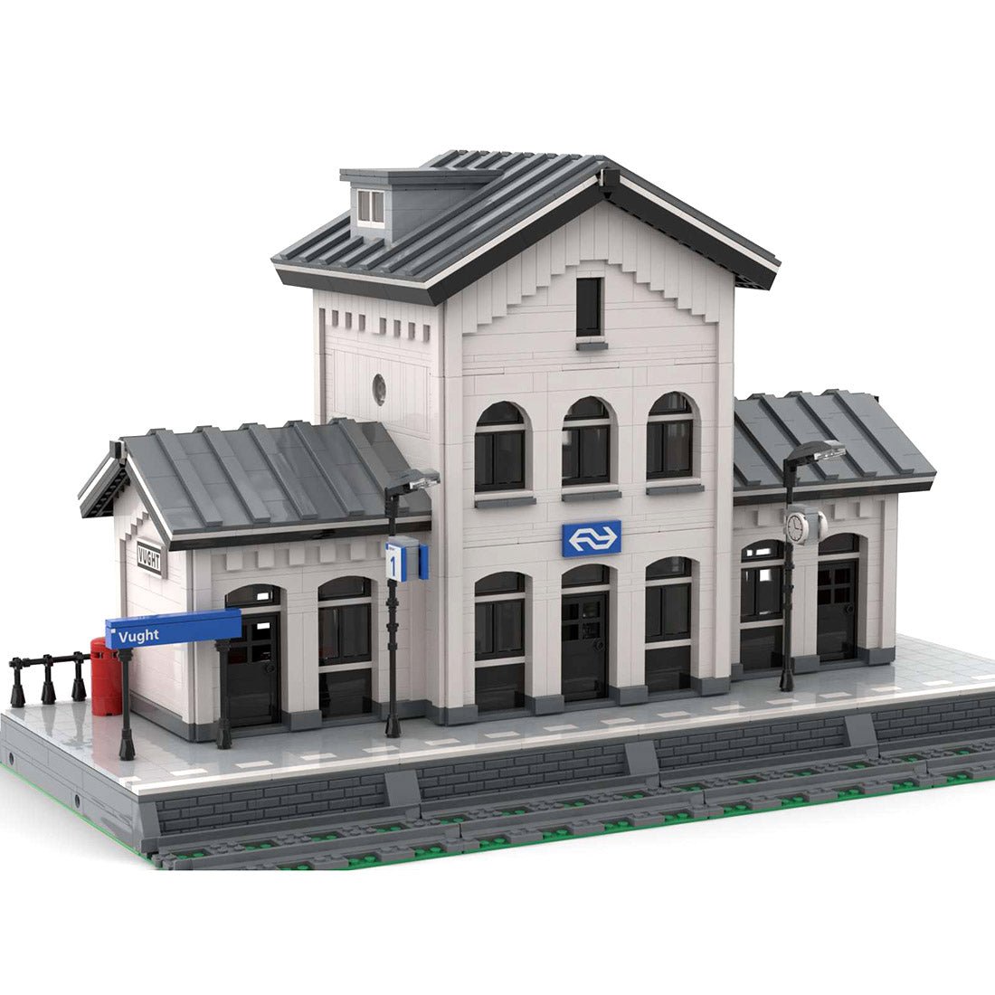 MOC - 60485 Vught Train Station Klemmbausteine - LesDiy - Klemmbausteine
