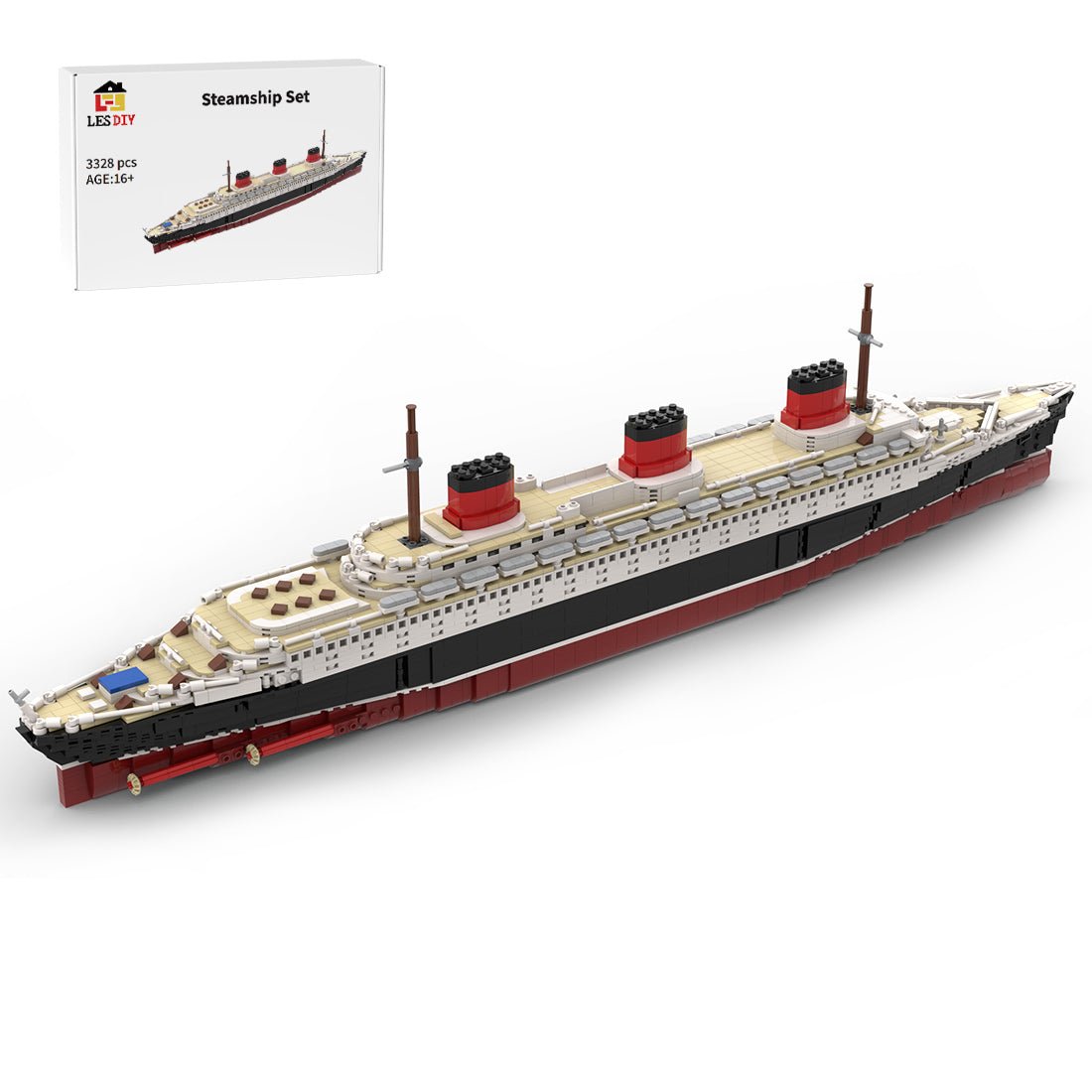 MOC - 61595 SS Normandie Bausteinboot Klemmbausteine - LesDiy - Klemmbausteine