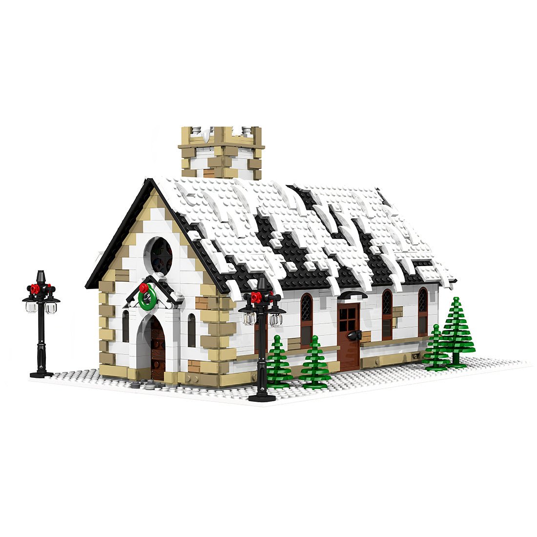 MOC - 6195 Winter Village Church Klemmbausteine - LesDiy - Klemmbausteine