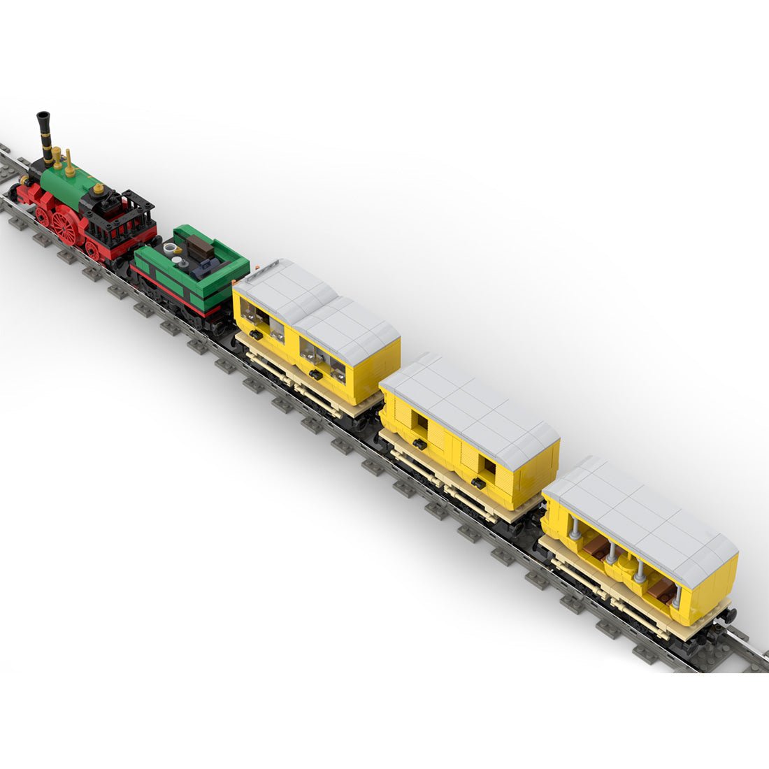 MOC - 63396 Der Adler – Deutschlands erster kommerzieller Zug Klemmbausteine - LesDiy - Klemmbausteine