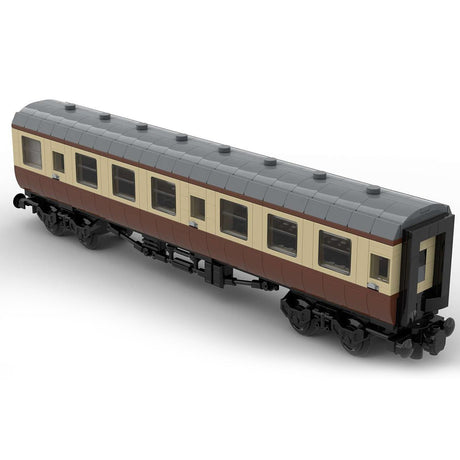 MOC - 67504 6breite statische Version British Rail Mark 1 Waggon braun ohne bedruckte Komponenten & Blockfiguren - LesDiy - Klemmbausteine