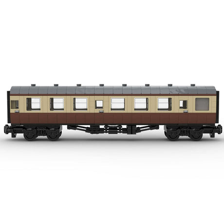 MOC - 67504 6breite statische Version British Rail Mark 1 Waggon braun ohne bedruckte Komponenten & Blockfiguren - LesDiy - Klemmbausteine