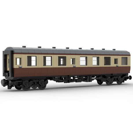 MOC - 67504 6breite statische Version British Rail Mark 1 Waggon braun ohne bedruckte Komponenten & Blockfiguren - LesDiy - Klemmbausteine