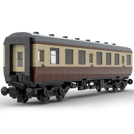 MOC - 67504 6breite statische Version British Rail Mark 1 Waggon braun ohne bedruckte Komponenten & Blockfiguren - LesDiy - Klemmbausteine
