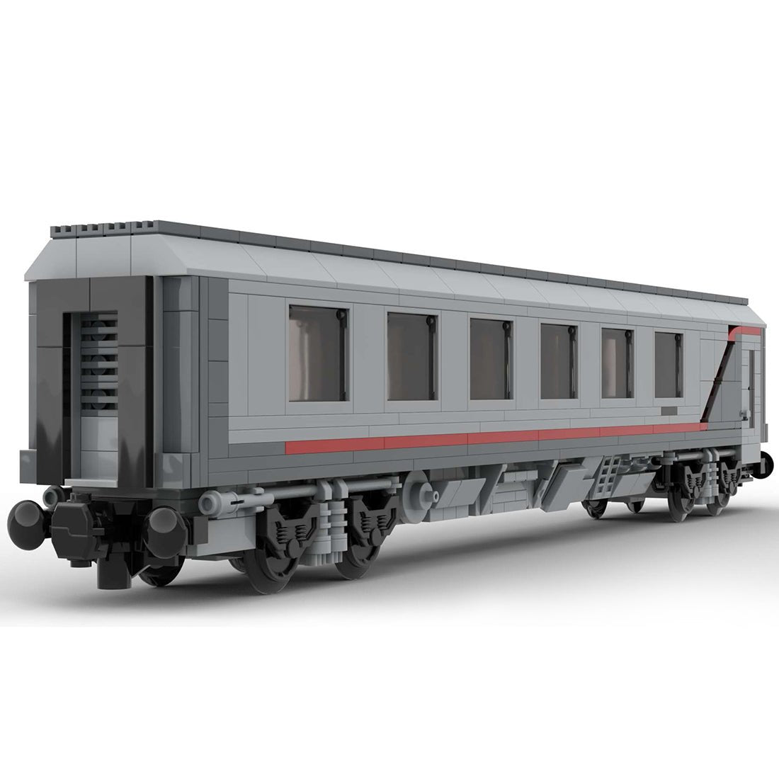 MOC - 67867 6wide Static Edition Schlafwagen RZD ohne bedruckte Teile und Figuren - LesDiy - Klemmbausteine