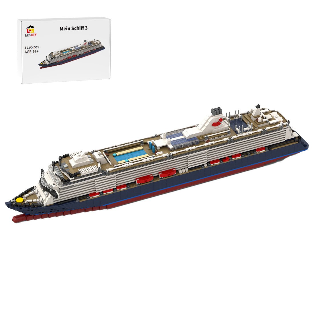 MOC - 68011 Mein Schiff 3 Klemmbausteine - LesDiy - Klemmbausteine