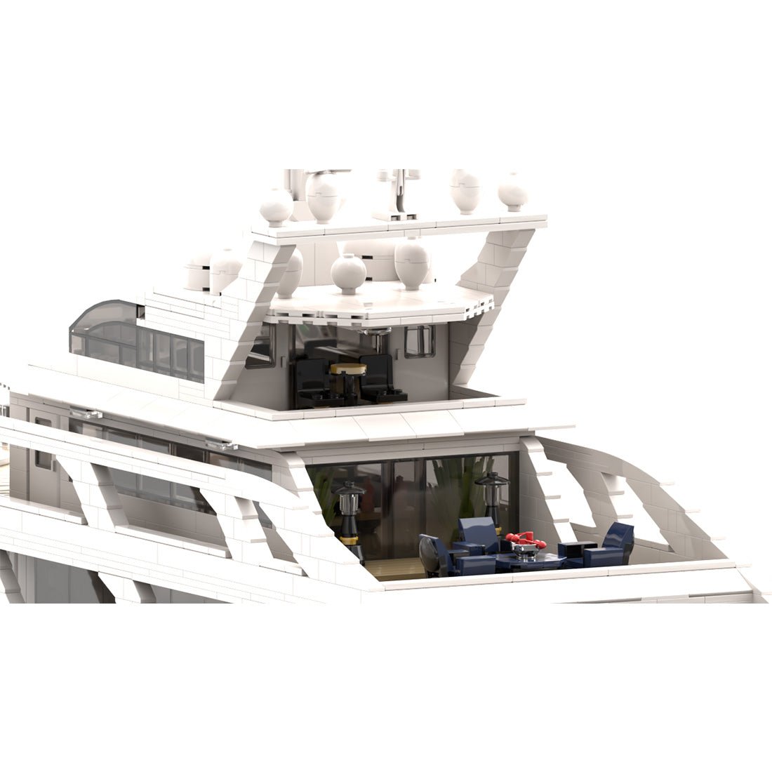 MOC - 69299 Luxury Yacht Model Small Particles - LesDiy - Klemmbausteine