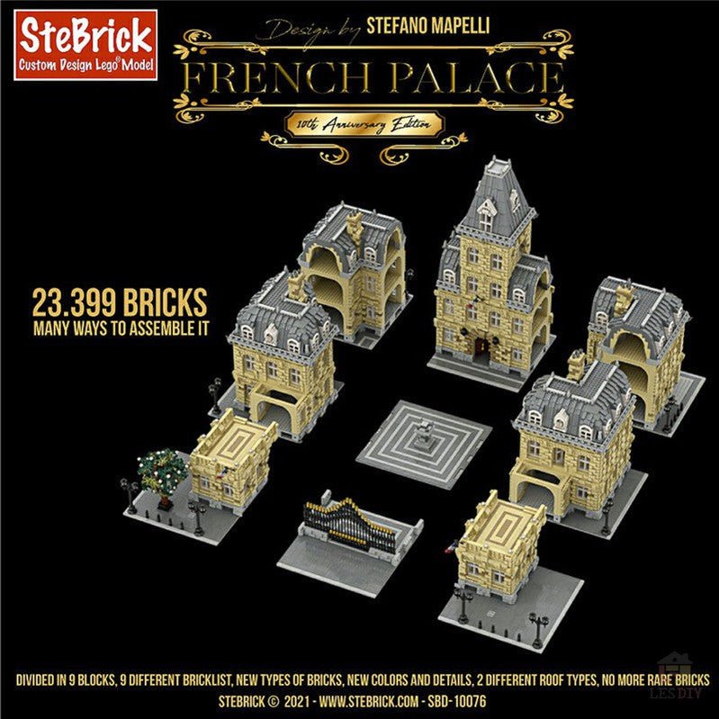 MOC - 70573 Französischer Palast 10 Jähriges Jubiläum - LesDiy - Klemmbausteine