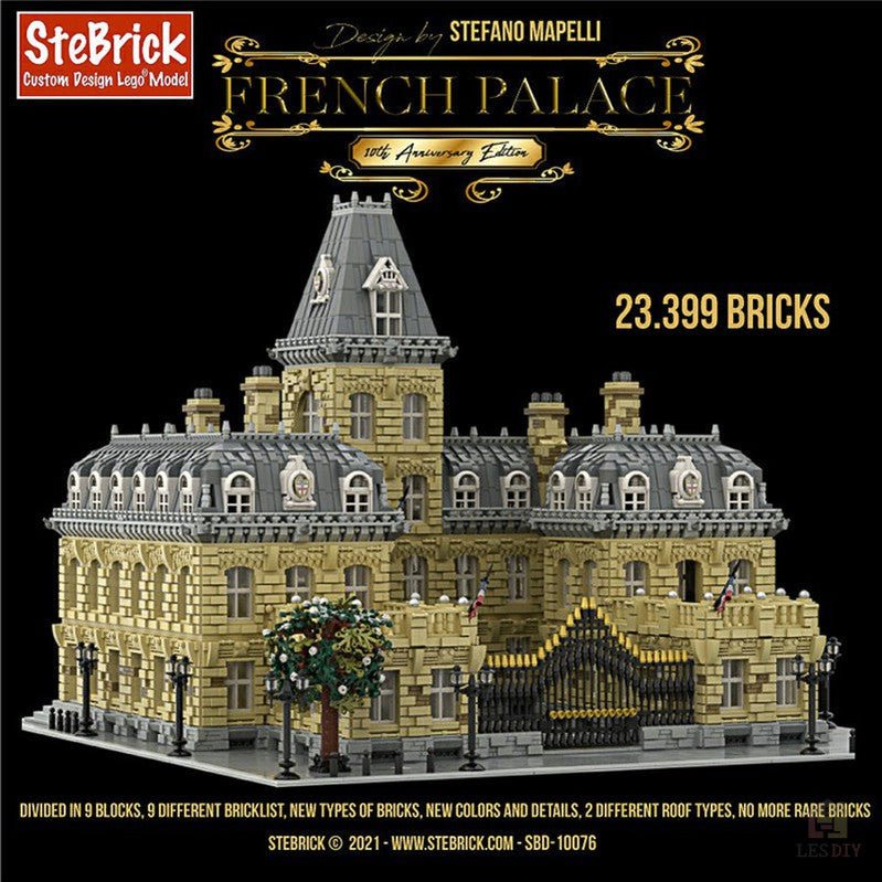 MOC - 70573 Französischer Palast 10 Jähriges Jubiläum - LesDiy - Klemmbausteine