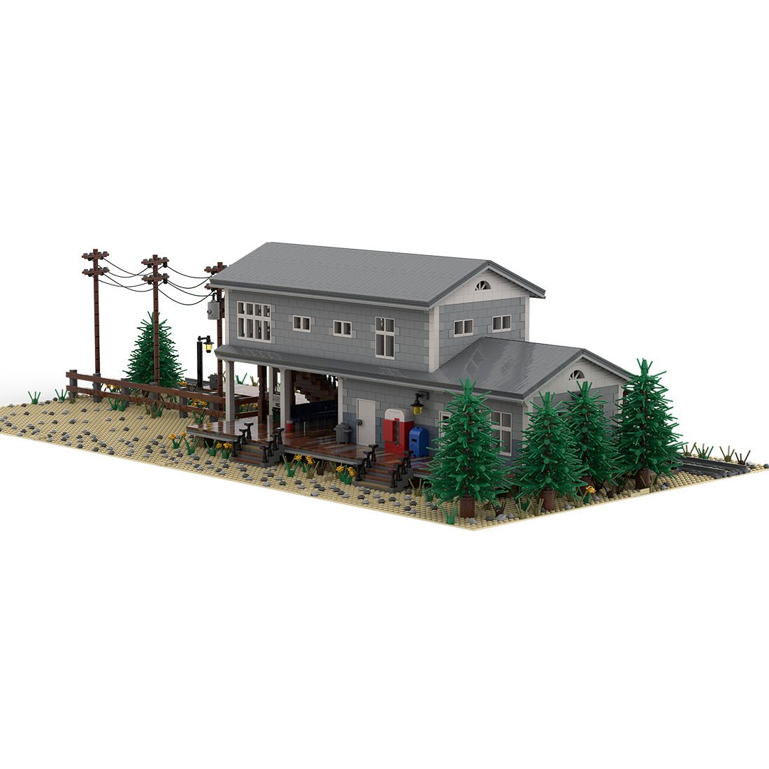 MOC - 72906 Large Train Station Klemmbausteine - LesDiy - Klemmbausteine