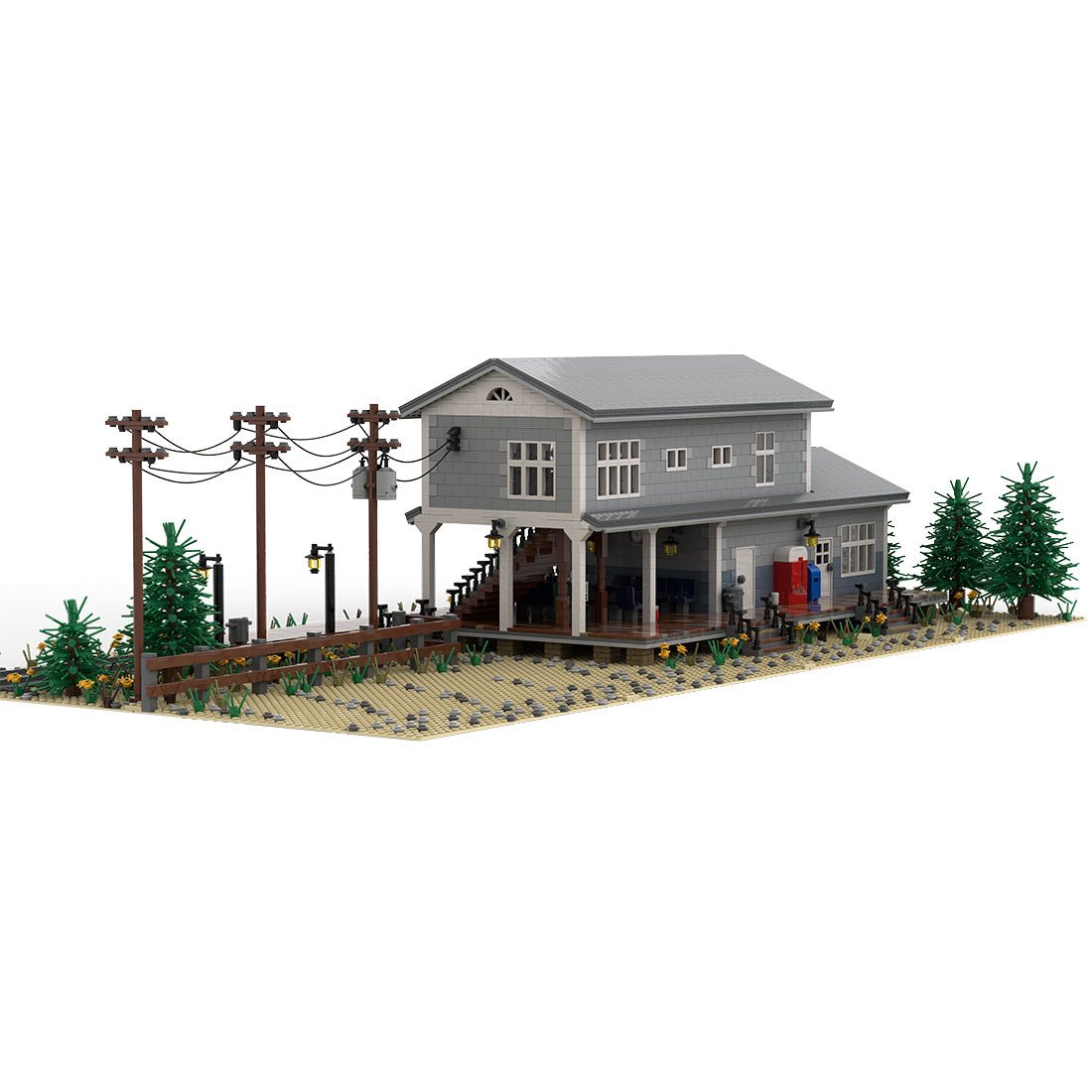 MOC - 72906 Large Train Station Klemmbausteine - LesDiy - Klemmbausteine