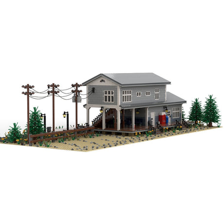 MOC - 72906 Large Train Station Klemmbausteine - LesDiy - Klemmbausteine