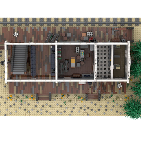 MOC - 72906 Large Train Station Klemmbausteine - LesDiy - Klemmbausteine