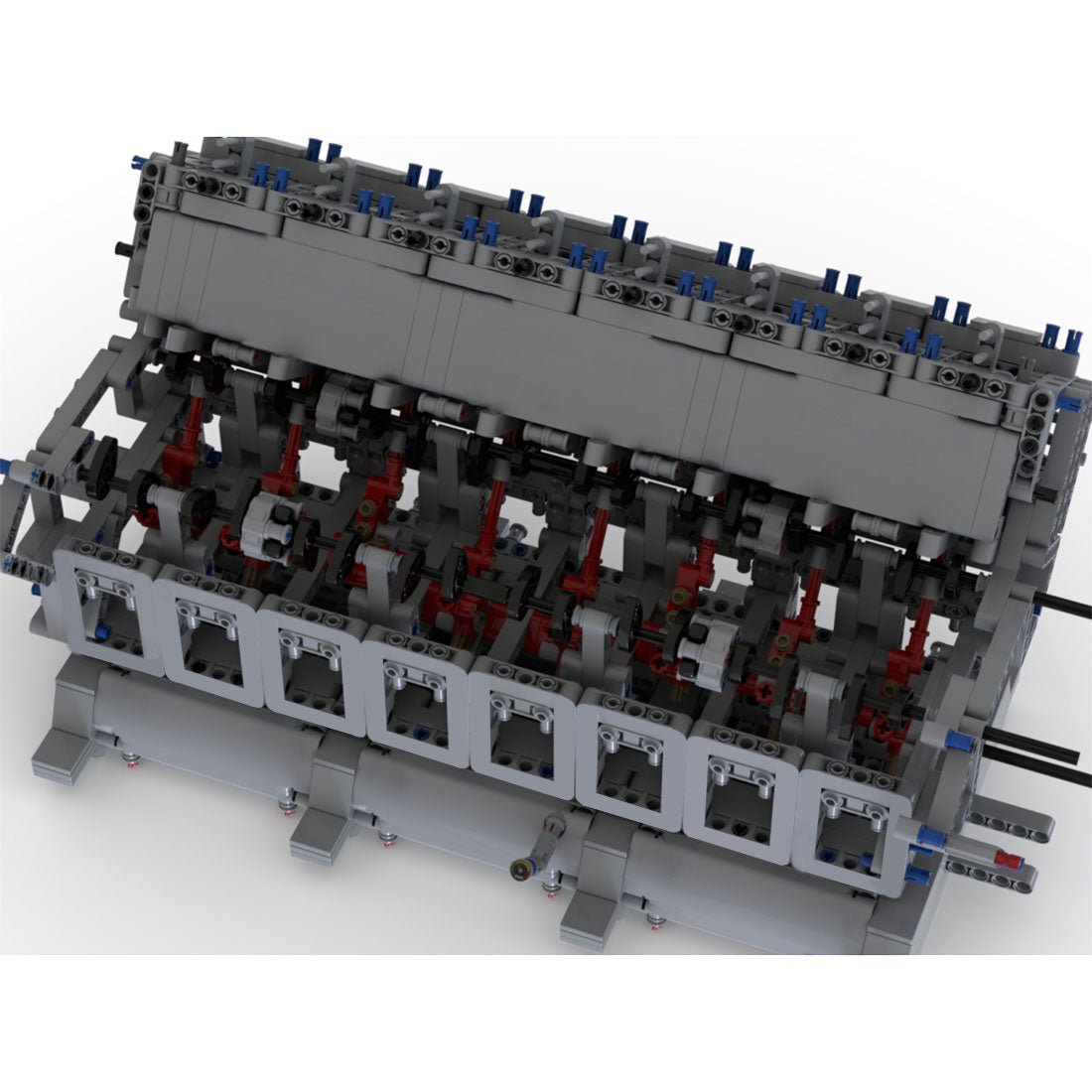 MOC - 73232 V16 - Dieselmotor Klemmbausteine - LesDiy - Klemmbausteine