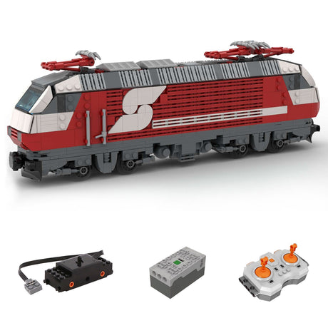 MOC - 75579 Dynamisches BR 1822 Inter City Express - Modell mit 6 Breiten - LesDiy - Klemmbausteine