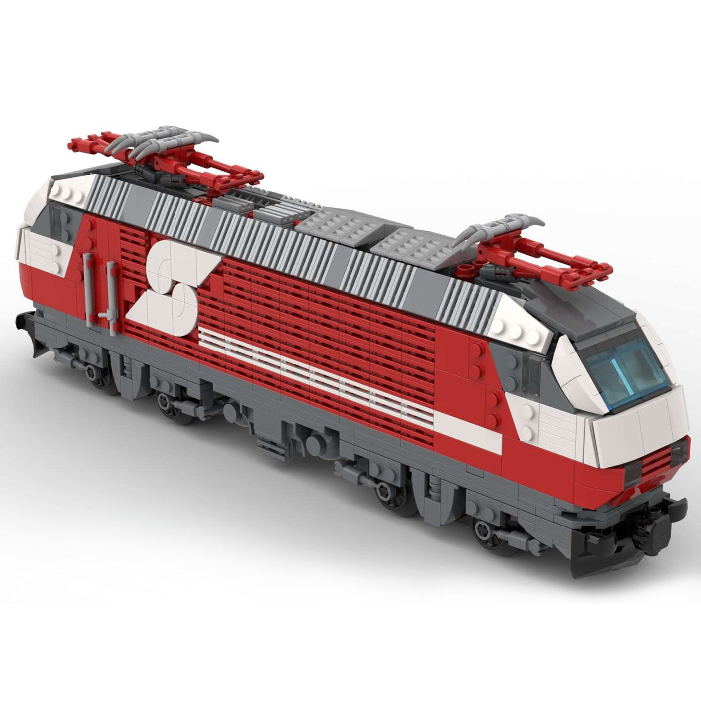 MOC - 75579 Dynamisches BR 1822 Inter City Express - Modell mit 6 Breiten - LesDiy - Klemmbausteine