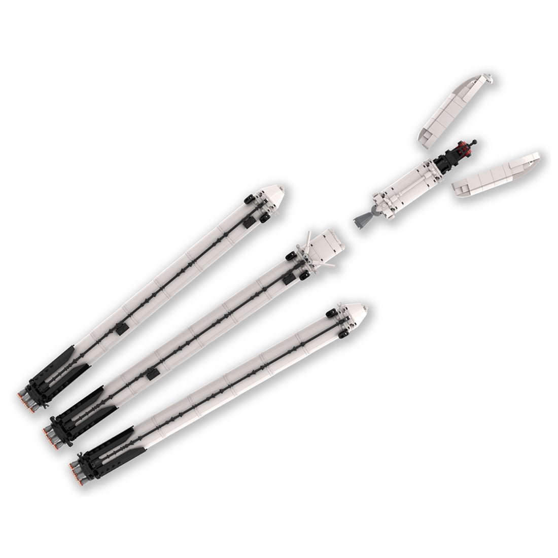 MOC - 75766 SpaceX Falcon Heavy Klemmbausteine - LesDiy - Klemmbausteine