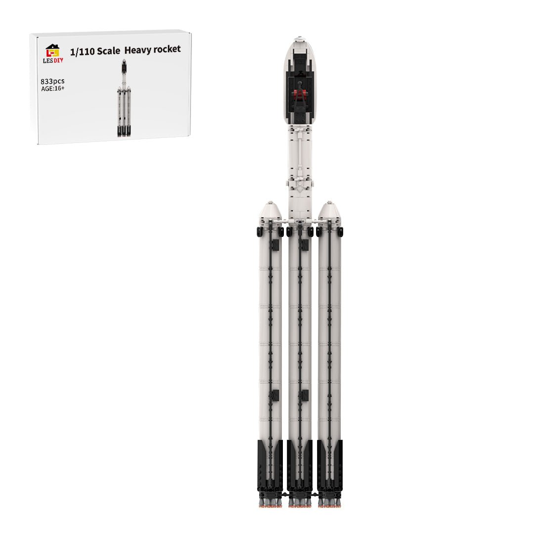 MOC - 75766 SpaceX Falcon Heavy Klemmbausteine - LesDiy - Klemmbausteine