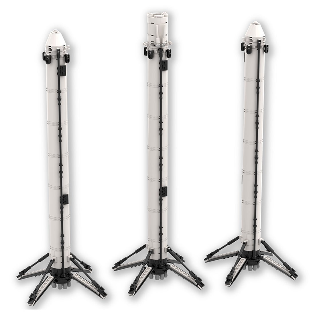 MOC - 75766 SpaceX Falcon Heavy Klemmbausteine - LesDiy - Klemmbausteine