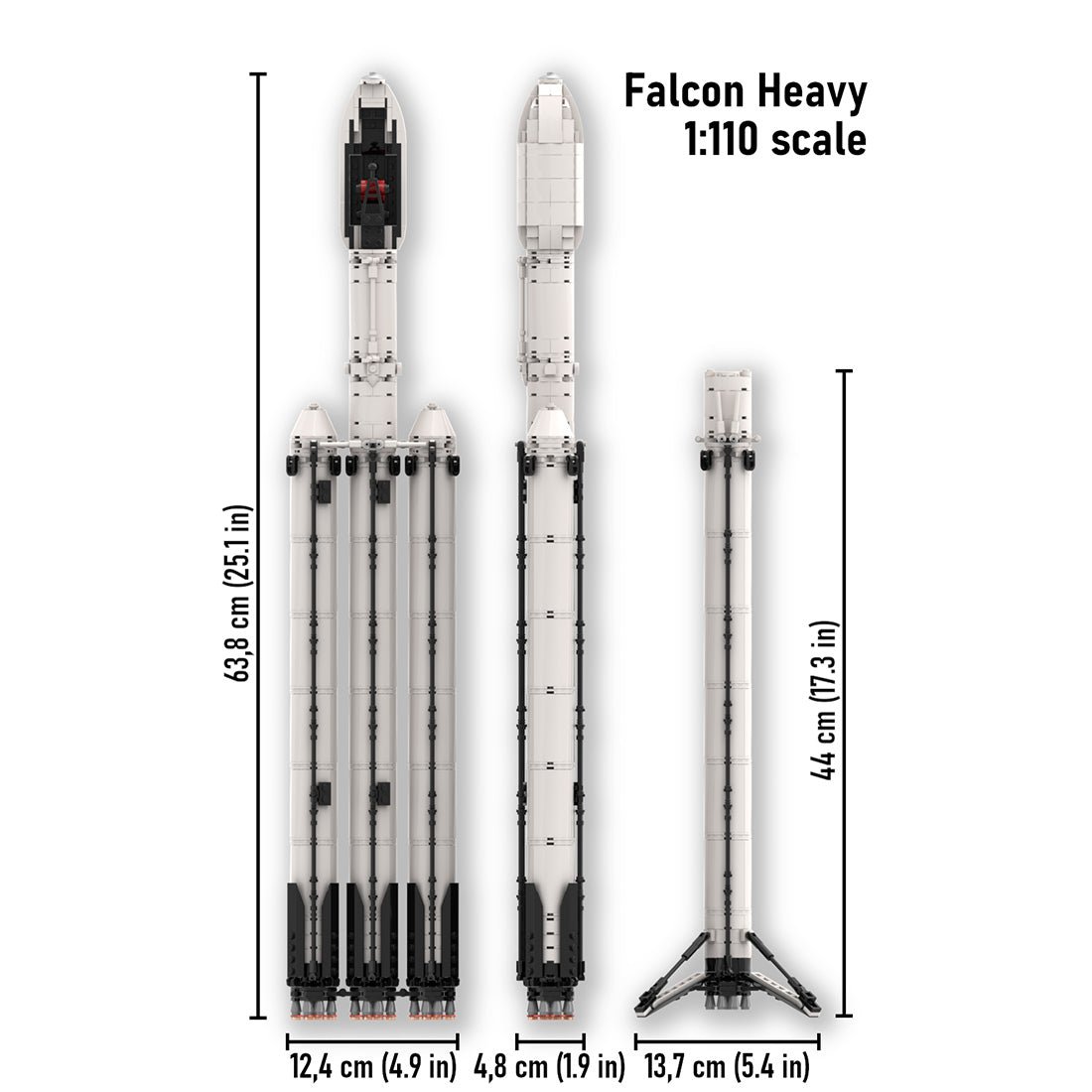 MOC - 75766 SpaceX Falcon Heavy Klemmbausteine - LesDiy - Klemmbausteine
