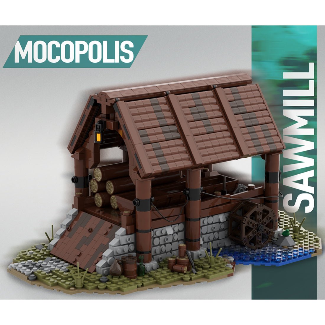 MOC - 76358 MOC Medieval Sawmill Klemmbausteine - LesDiy - Klemmbausteine
