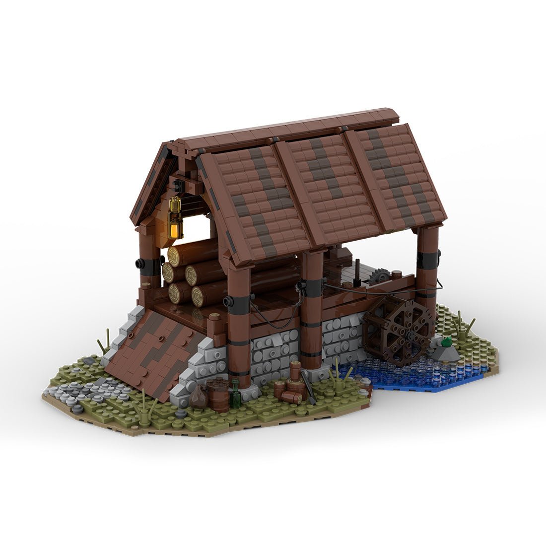 MOC - 76358 MOC Medieval Sawmill Klemmbausteine - LesDiy - Klemmbausteine
