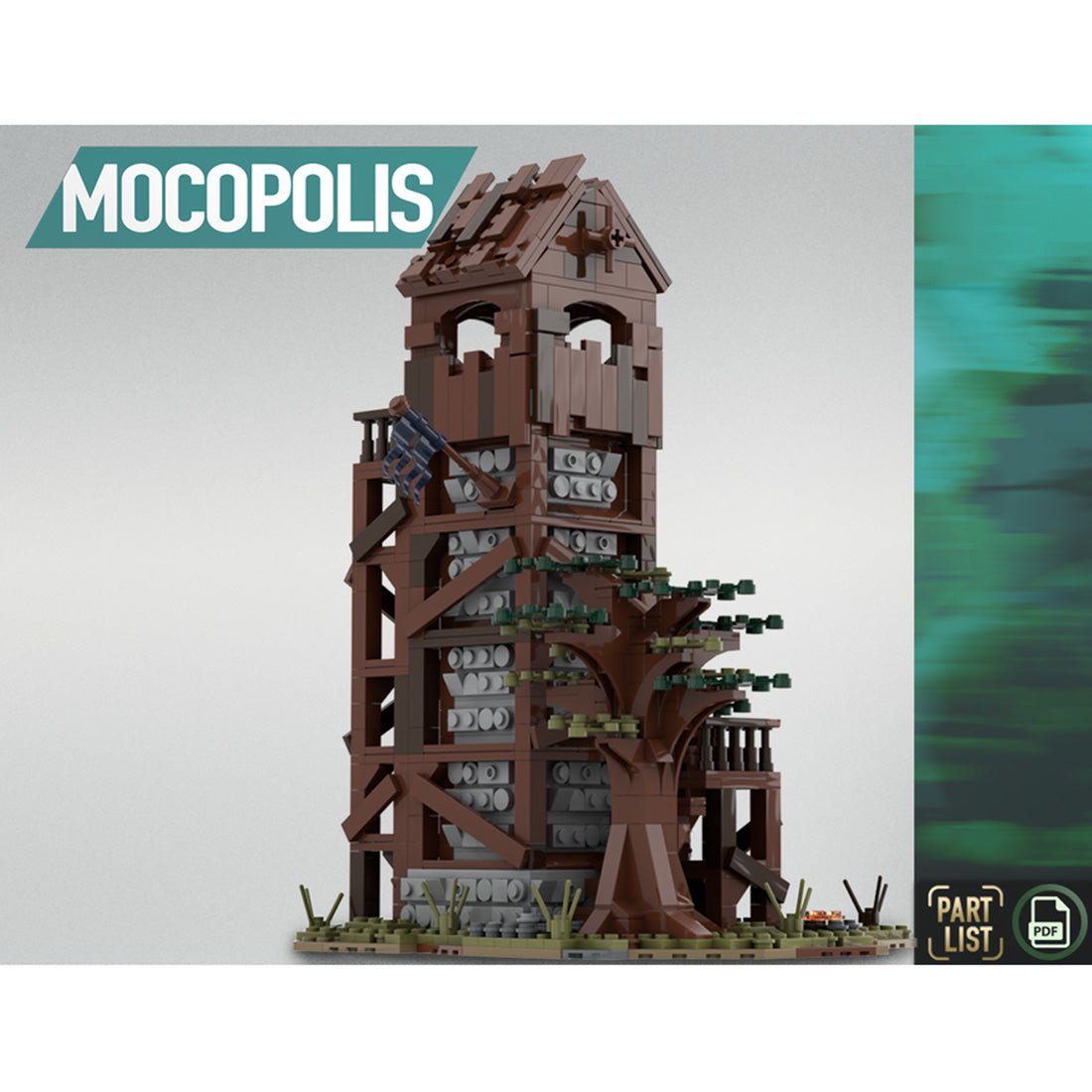 MOC - 76430 MOC Medieval Patrol Tower Klemmbausteine - LesDiy - Klemmbausteine