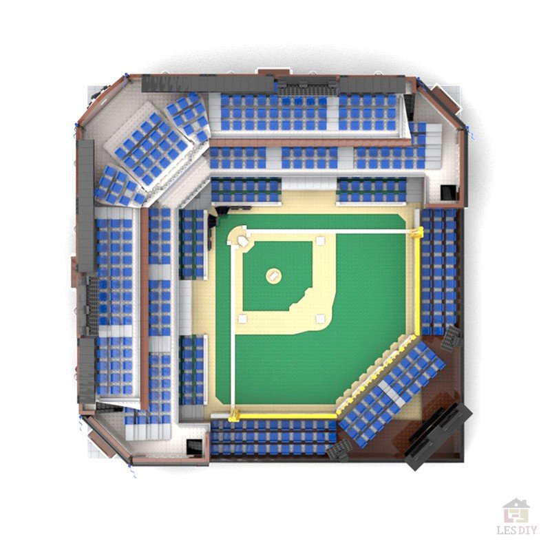 MOC - 76626 Modular Baseballstadion Klemmbausteine - LesDiy - Klemmbausteine