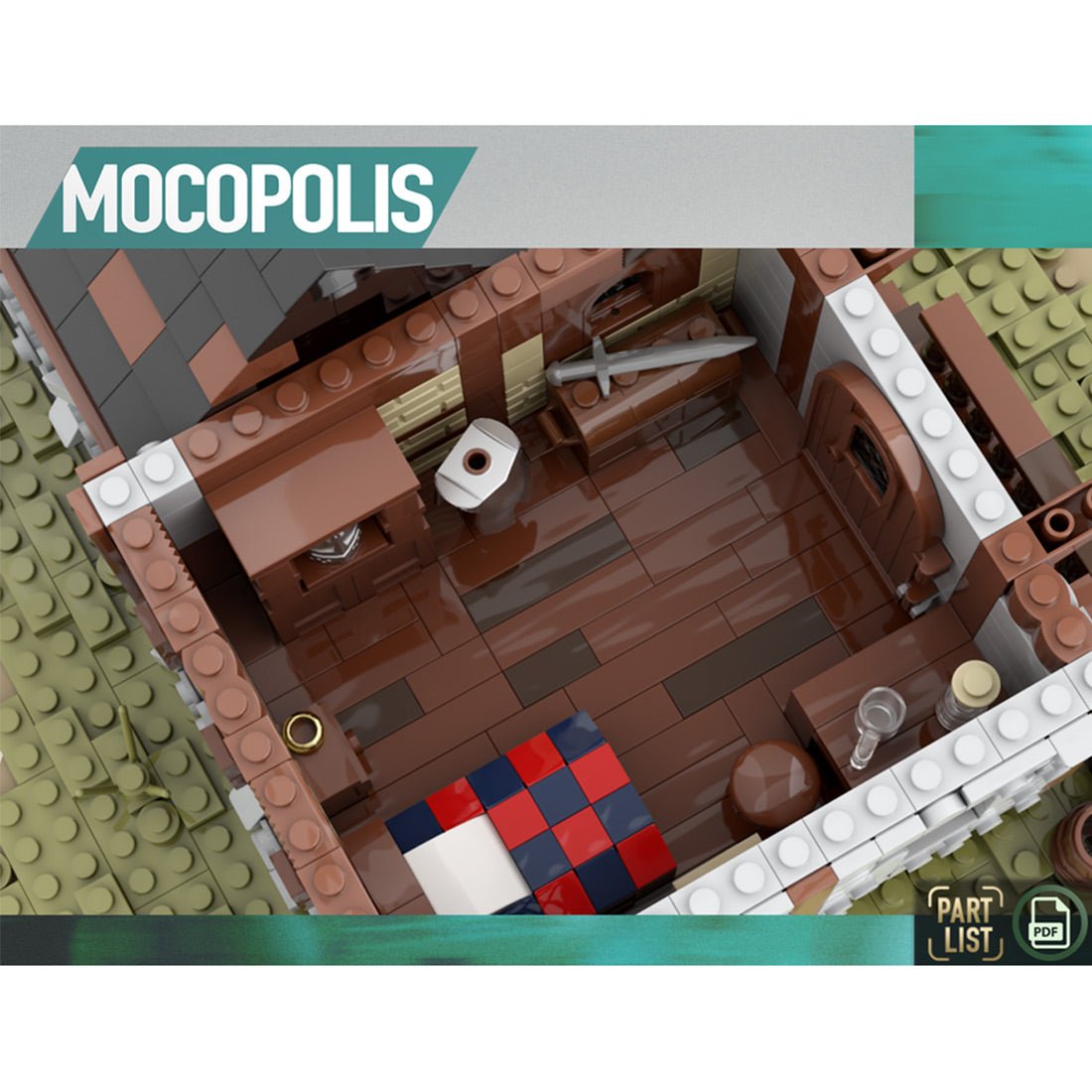 MOC - 76635 MOC Medieval Horse Stable Klemmbausteine - LesDiy - Klemmbausteine