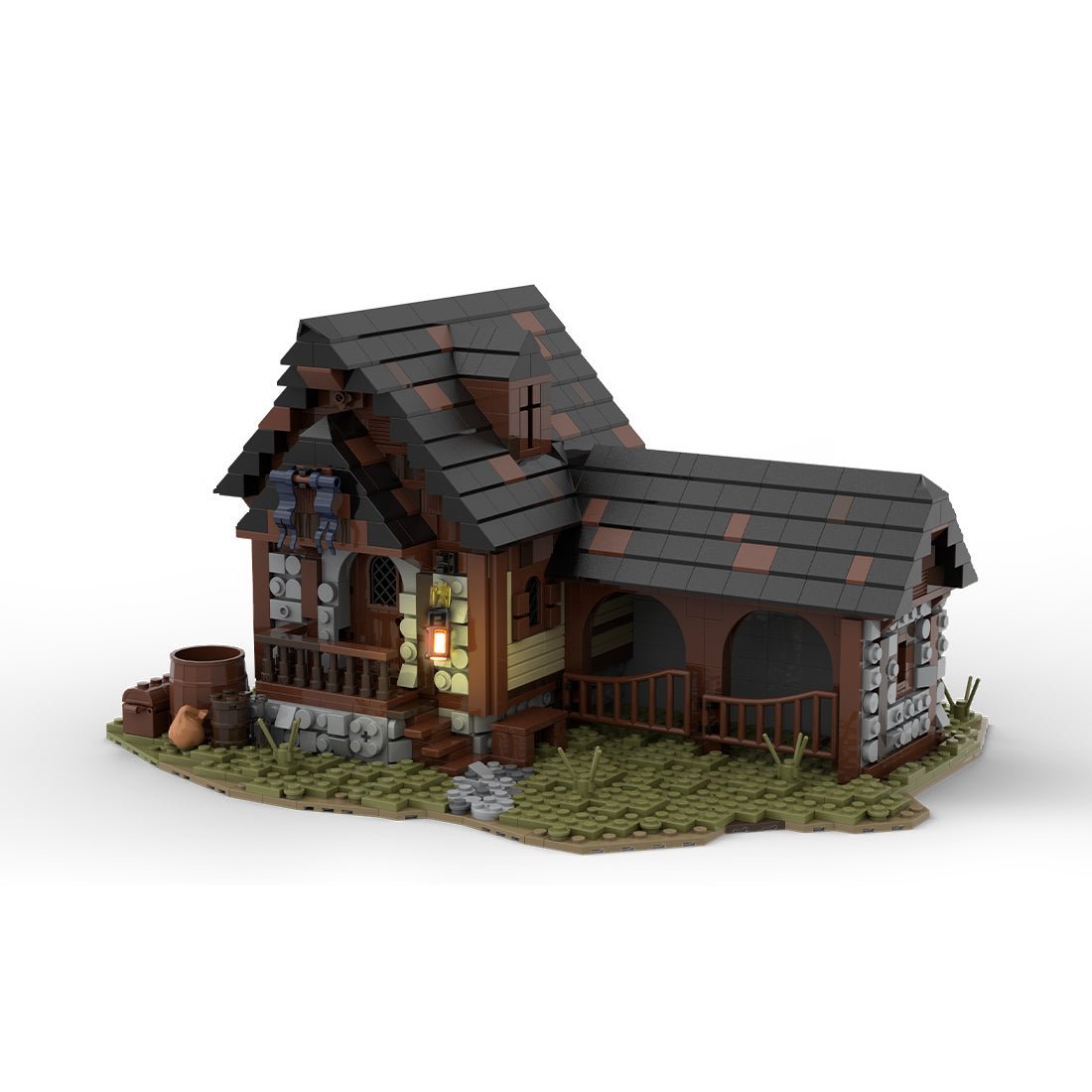 MOC - 76635 MOC Medieval Horse Stable Klemmbausteine - LesDiy - Klemmbausteine