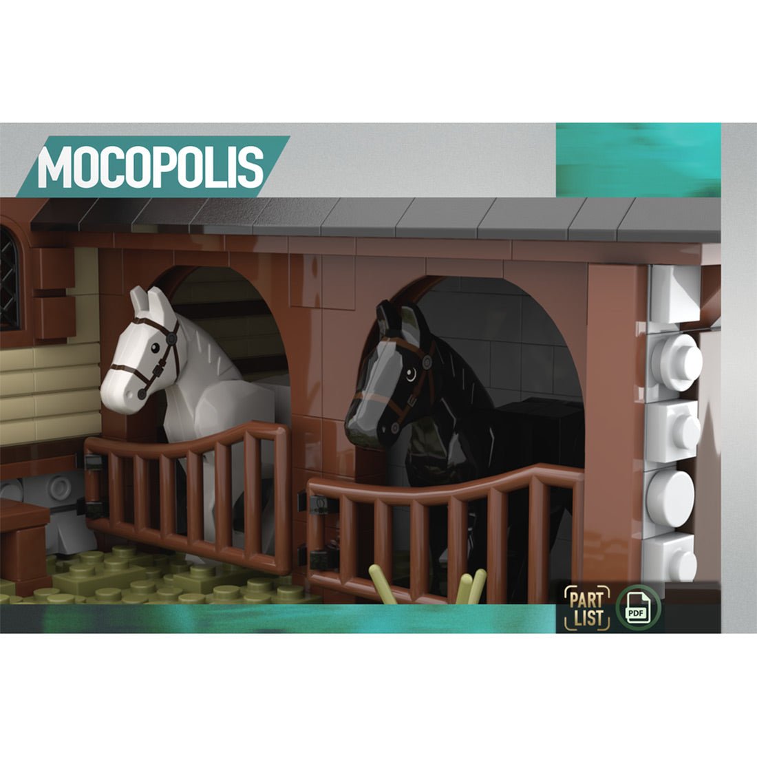 MOC - 76635 MOC Medieval Horse Stable Klemmbausteine - LesDiy - Klemmbausteine