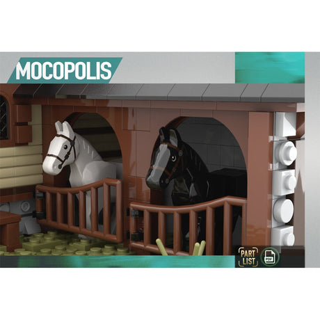 MOC - 76635 MOC Medieval Horse Stable Klemmbausteine - LesDiy - Klemmbausteine