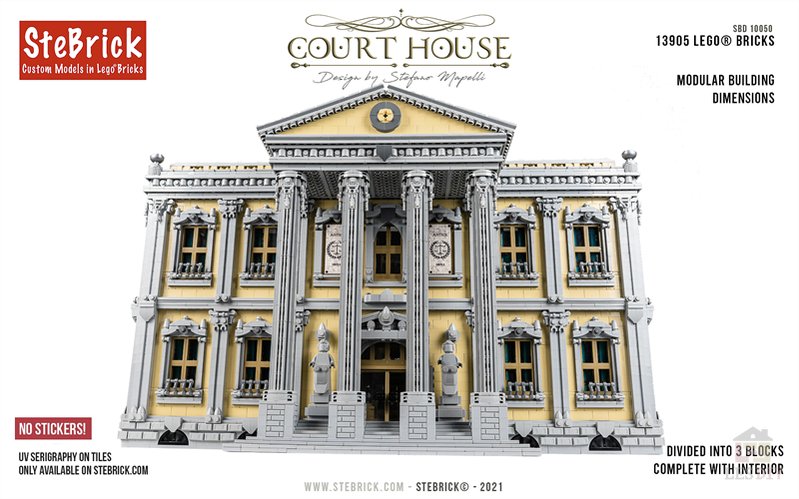 MOC - 77106 Das Gerichtsgebäude (Keine Aufkleber Enthalten) - LesDiy - Klemmbausteine