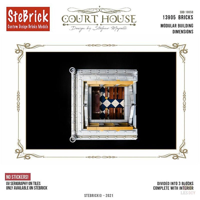 MOC - 77106 Das Gerichtsgebäude (Keine Aufkleber Enthalten) - LesDiy - Klemmbausteine