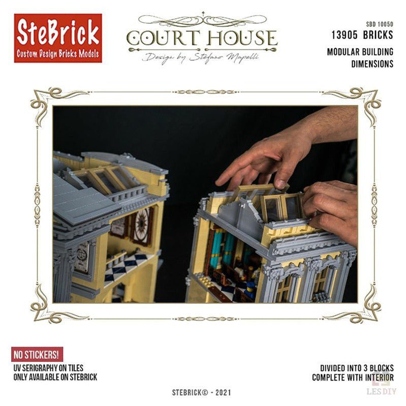 MOC - 77106 Das Gerichtsgebäude (Keine Aufkleber Enthalten) - LesDiy - Klemmbausteine