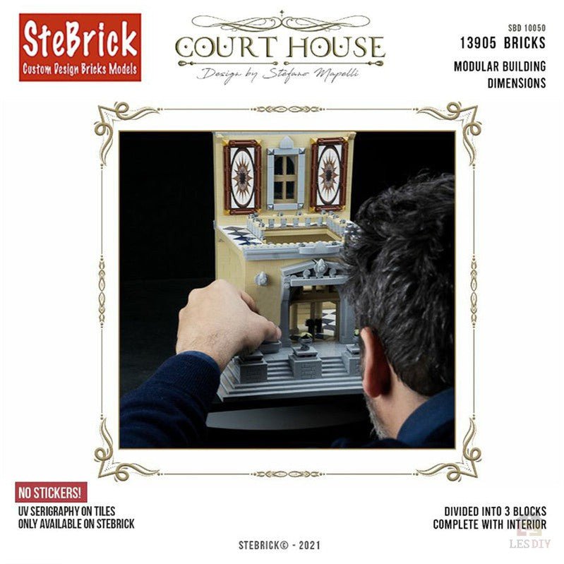 MOC - 77106 Das Gerichtsgebäude (Keine Aufkleber Enthalten) - LesDiy - Klemmbausteine
