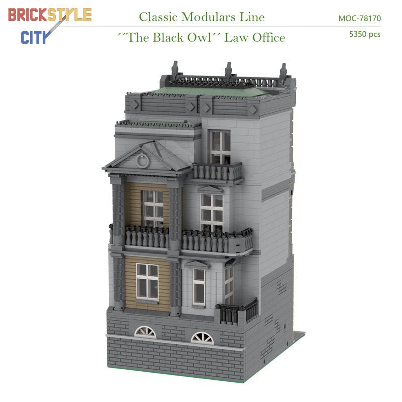 MOC - 78170 Anwaltskanzlei Schwarze Eule Klemmbausteine - LesDiy - Klemmbausteine