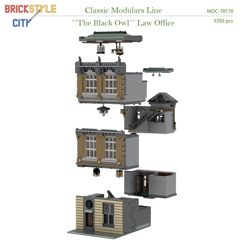 MOC - 78170 Anwaltskanzlei Schwarze Eule Klemmbausteine - LesDiy - Klemmbausteine