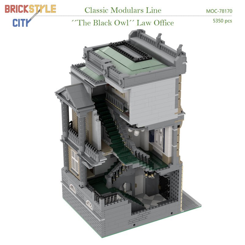 MOC - 78170 Anwaltskanzlei Schwarze Eule Klemmbausteine - LesDiy - Klemmbausteine