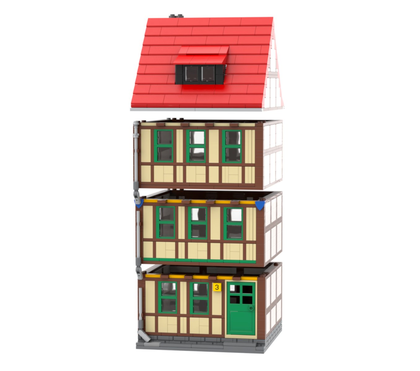 MOC - 79264 Fachwerkhaus Nr.3 - LesDiy - Klemmbausteine