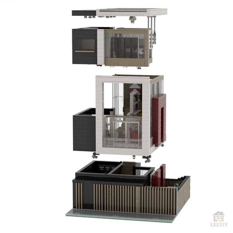 MOC - 80733 Stadtvilla 1 Klemmbausteine - LesDiy - Klemmbausteine