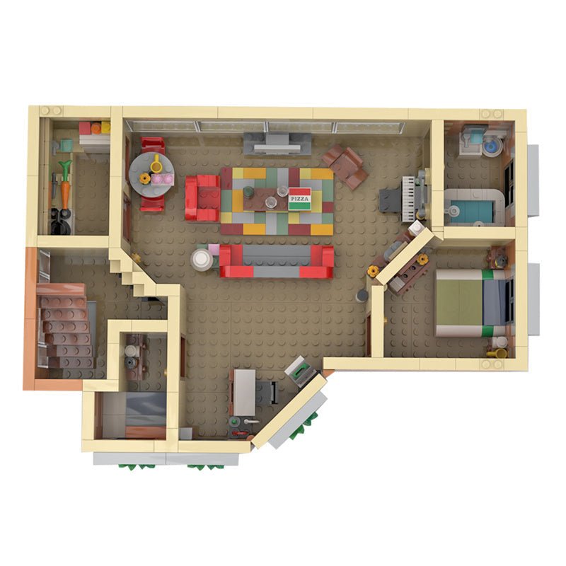 MOC - 80890 HIMYM Wohnung Klemmbausteine - LesDiy - Klemmbausteine