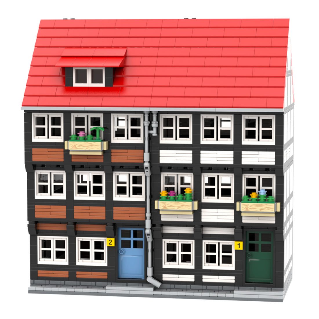 MOC - 82438 Fachwerkhaus Nr. 1 und 2 (Hintergrundhäuser) - LesDiy - Klemmbausteine